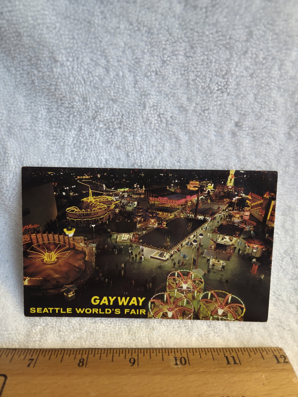 Vintage Gayway Seattle World's Fair Night Photo Print - Black